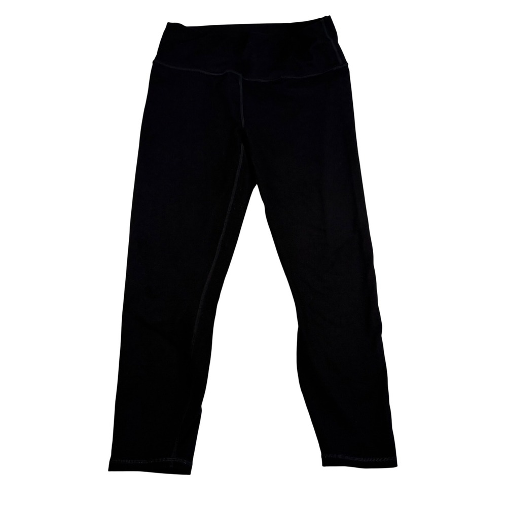 Fabletics PowerHold Black High Waisted Cropped Leggings Womens Small Compression